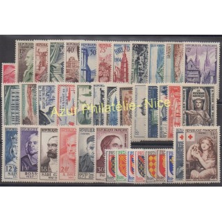 Timbres  - France - Année complète - 1954 - No 968/1007