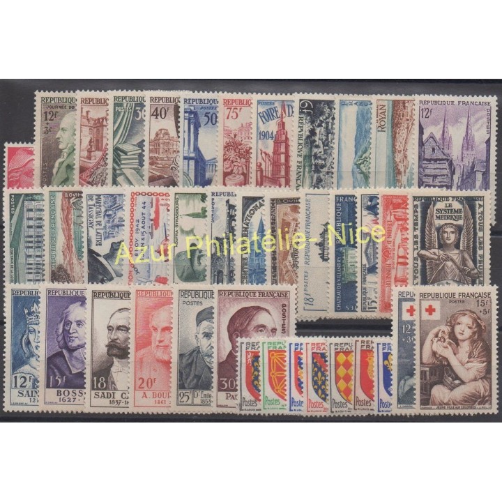 Timbres  - France - Année complète - 1954 - No 968/1007