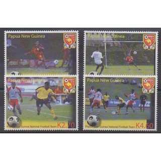 Stamps - Papua New Guinea - 2004 - Nb 1008/1011 - Football