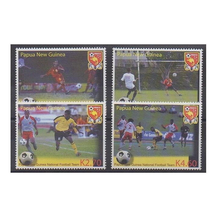 Stamps - Papua New Guinea - 2004 - Nb 1008/1011 - Football