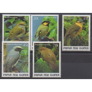 Stamps - Papua New Guinea - 1989 - Nb 591/595 - Birds