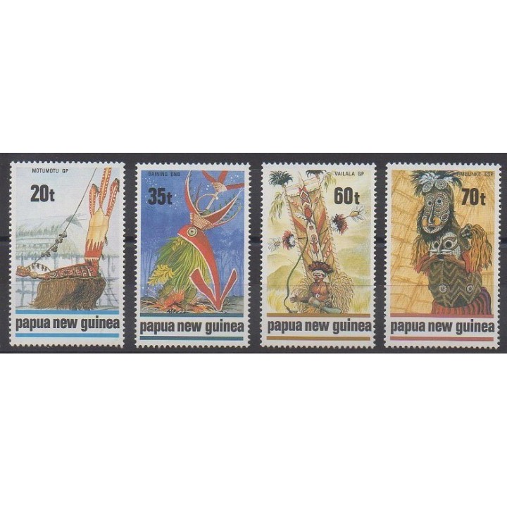 Stamps - Papua New Guinea - 1989 - Nb 597/600 - Art