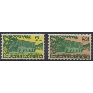Timbres - Papouasie-Nouvelle-Guinée - 1961 - No 42/43 - Monuments