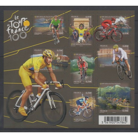 France - Blocks and sheets - 2013 - Nb F 4755 - Various sports