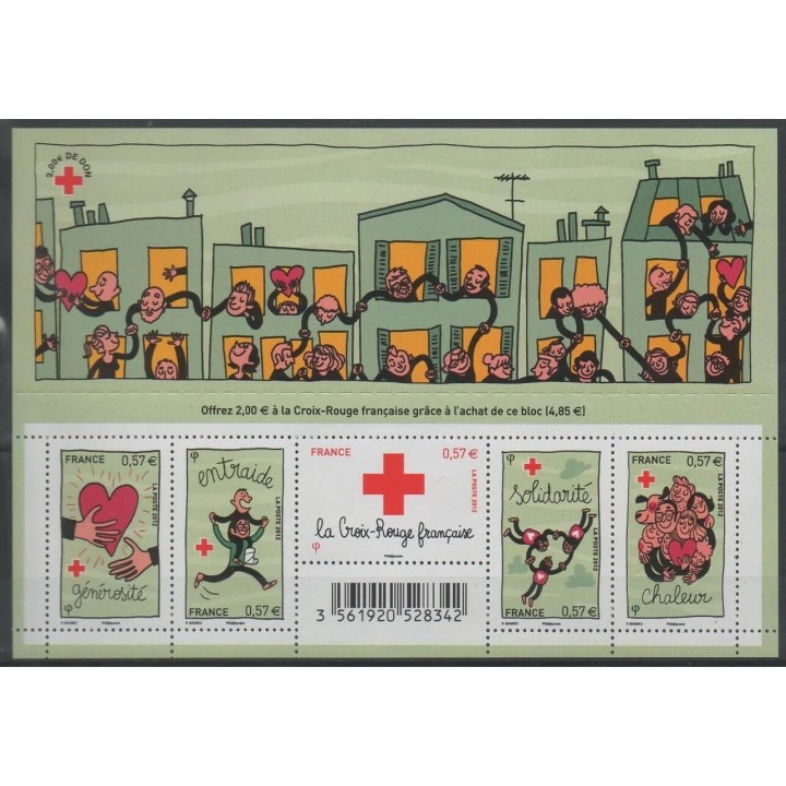 Timbres - France - Blocs et feuillets - 2012 - No F 4699 - Santé ou Croix-Rouge