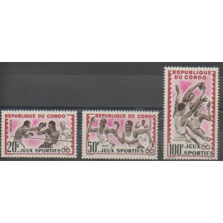 Timbres - Congo (République du) - 1962 - No 150/151 - PA7 - Sports divers