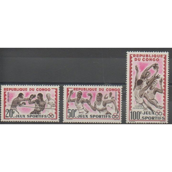 Timbres - Congo (République du) - 1962 - No 150/151 - PA7 - Sports divers