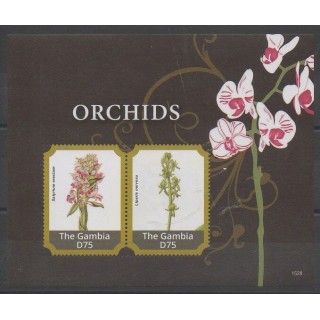 Timbres - Gambie - 2015 - No BF853 - Orchidées