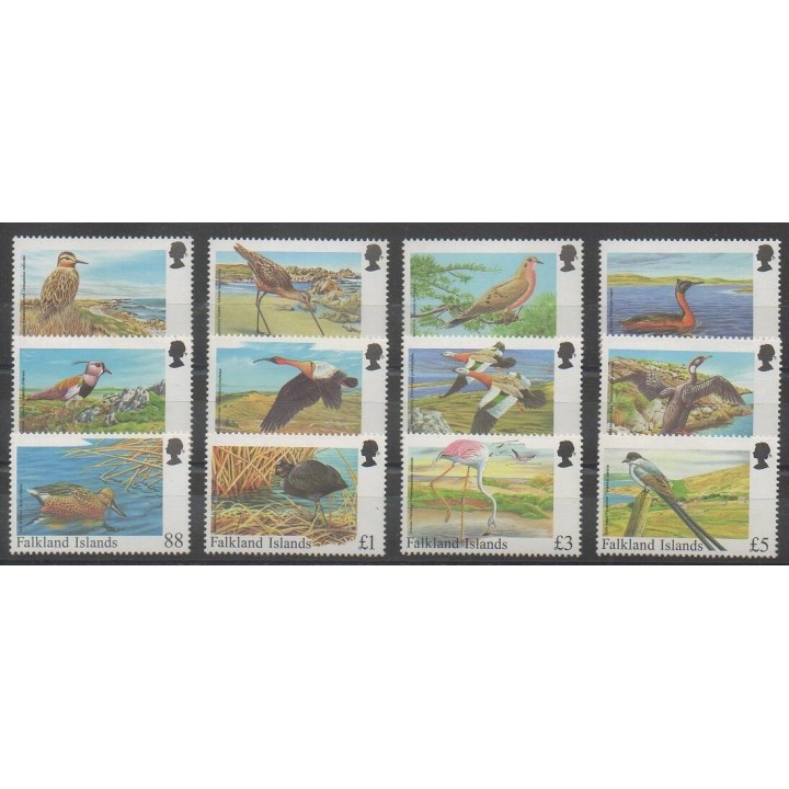 Stamps - Falkland - 1998 - Nb 714/725 - Birds