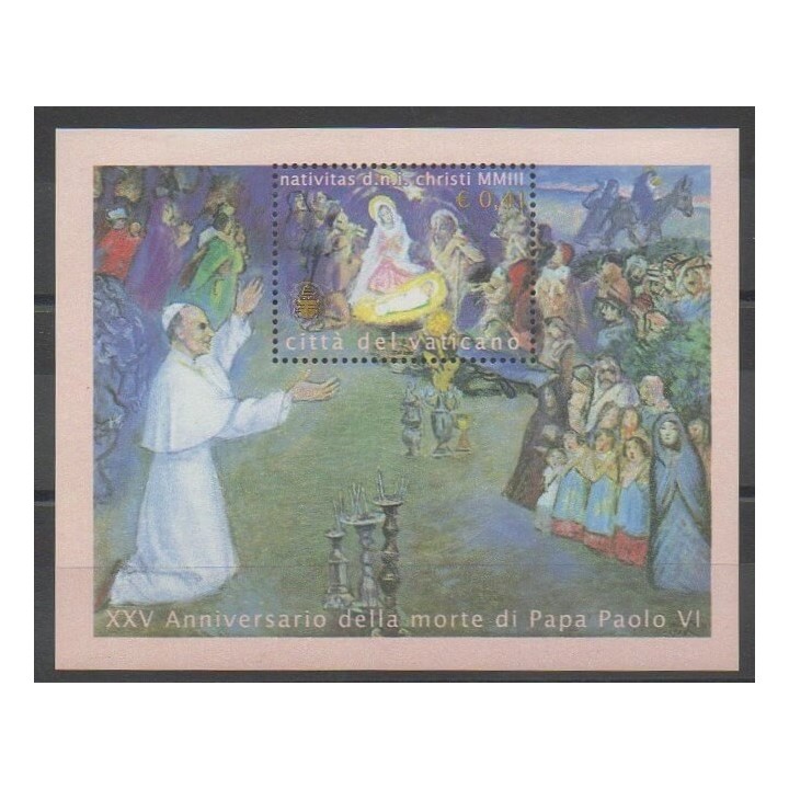 Timbres - Vatican - 2003 - No BF26 - Papauté - Noël