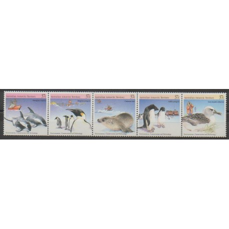 Australie - territoire antarctique - 1988 - No 79/83 - Polaire - Animaux marins - Oiseaux