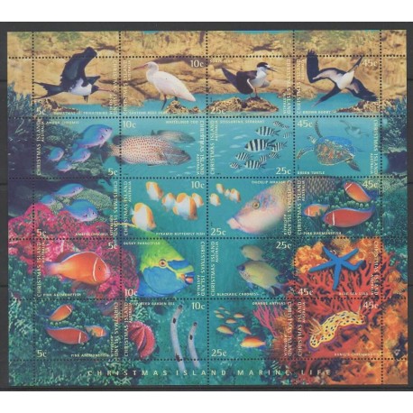 Christmas (Iles) - 1998 - No 445/464 - Animaux marins - Oiseaux