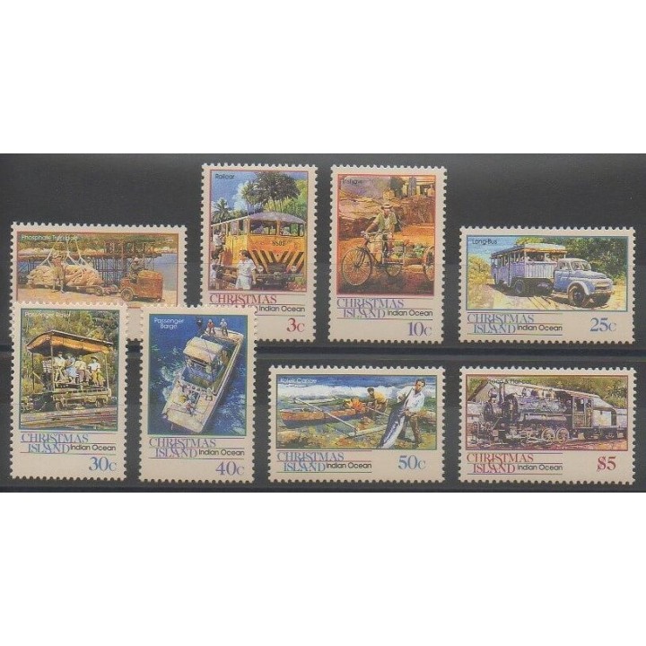 Stamps - Christmas (Island) - 1990 - Nb 306/313 - Transport