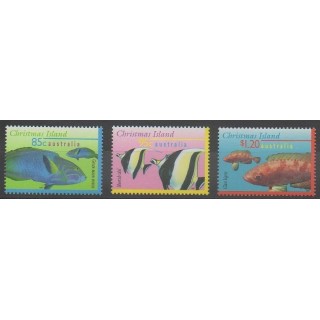 Timbres - Christmas (Iles) - 1997 - No 437/439 - Animaux marins