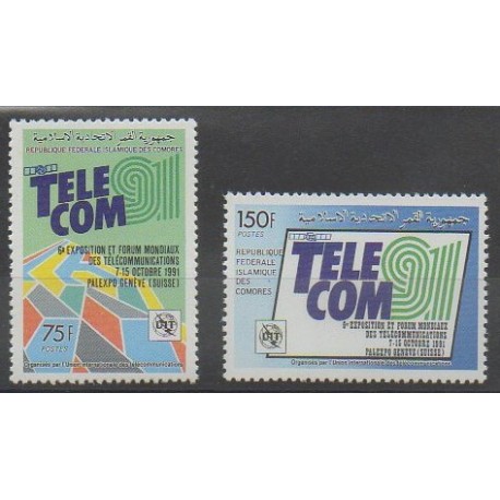 Comoros - 1990 - Nb 512A/512B - Telecommunications
