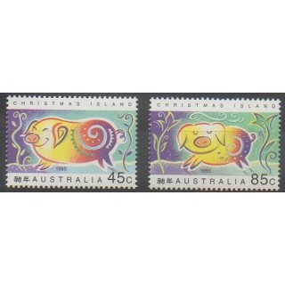 Stamps - Christmas (Island) - 1995 - Nb 413/414 - Horoscope