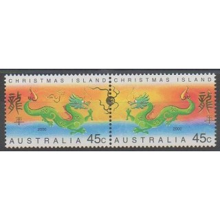Timbres - Christmas (Iles) - 2000 - No 473/474 - Horoscope