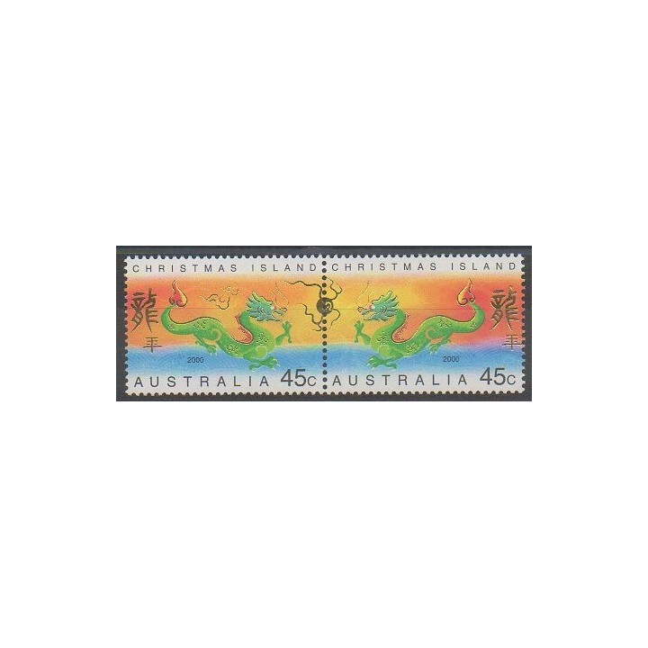 Stamps - Christmas (Island) - 2000 - Nb 473/474 - Horoscope
