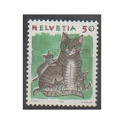Swiss - 1990 - Nb 1342 - Cats