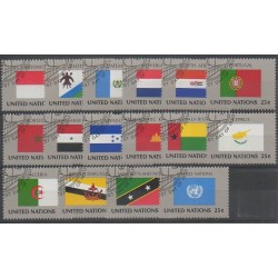 Nations Unies (ONU - New-York) - 1989 - No 547/562 - Drapeaux - Oblitérés