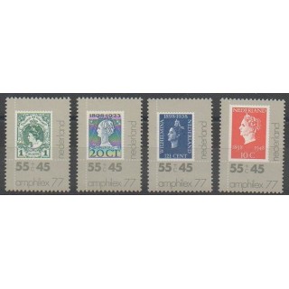 Stamps - Netherlands - 1977 - Nb 1072/1075 - Stamps on stamps