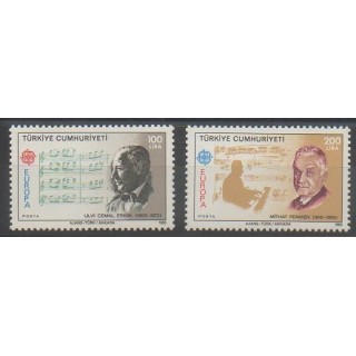 Timbres - Turquie - 1985 - No 2462/2463 - Musique - Europa