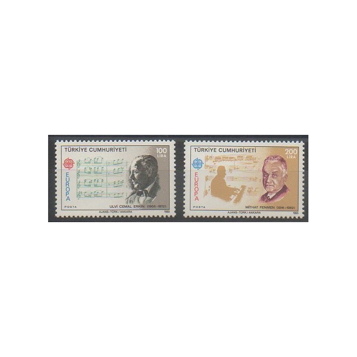 Timbres - Turquie - 1985 - No 2462/2463 - Musique - Europa