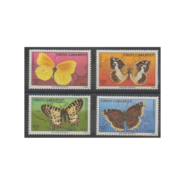 Timbres - Turquie - 1988 - No 2582/2585 - Insectes