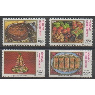 Timbres - Turquie - 1994 - No 2761/2764 - Gastronomie