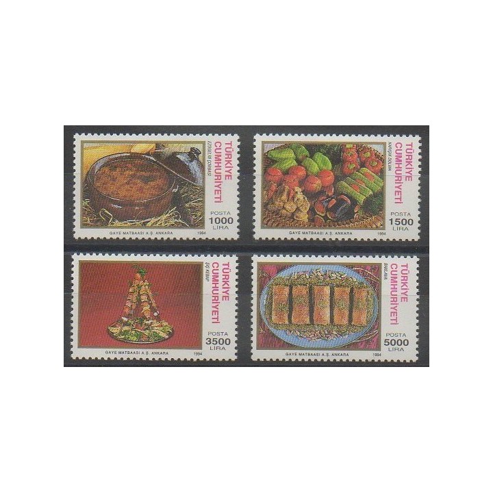 Timbres - Turquie - 1994 - No 2761/2764 - Gastronomie