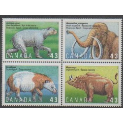 Canada - 1994 - No 1386/1389 - Animaux préhistoriques