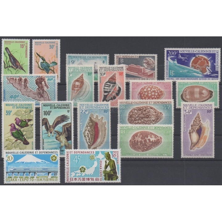 Timbres  - Nouvelle-Calédonie - Année complète - 1970 - No 364/371 et PA110/PA119