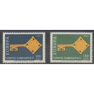 Timbres - Turquie - 1968 - No 1868/1869 - Europa