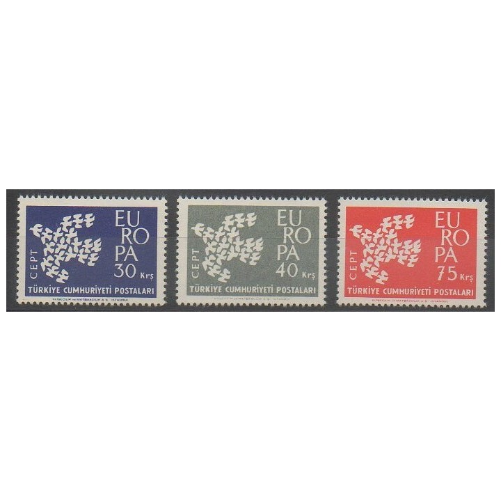 Stamps - Turkey - 1961 - Nb 1599/1601 - Europa