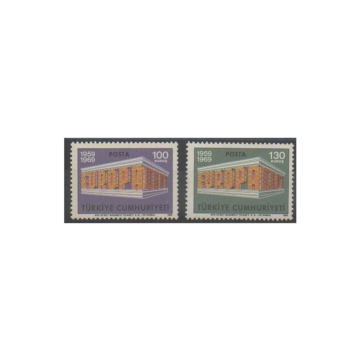 Stamps - Turkey - 1969 - Nb 1891/1892 - Europa