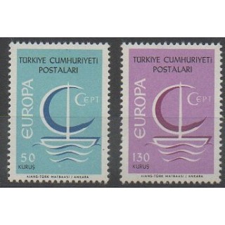 Timbres - Turquie - 1966 - No 1796/1797 - Europa