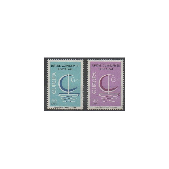 Stamps - Turkey - 1966 - Nb 1796/1797 - Europa