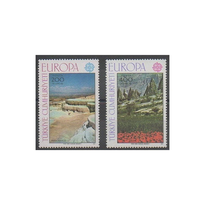 Stamps - Turkey - 1977 - Nb 2184/2185 - Sights - Europa