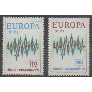 Timbres - Turquie - 1972 - No 2024/2025 - Europa