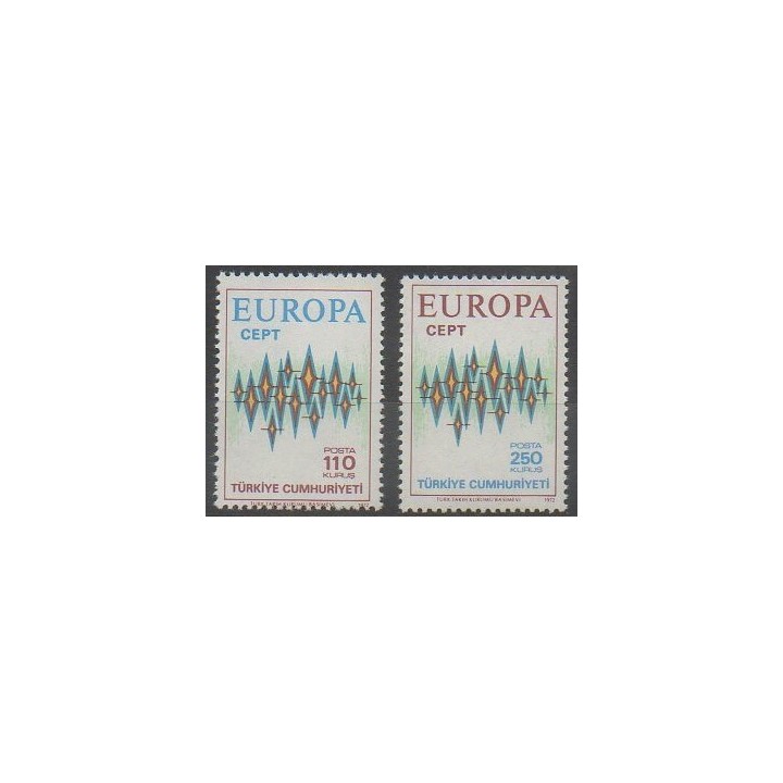 Timbres - Turquie - 1972 - No 2024/2025 - Europa