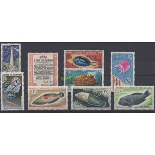 Timbres  - Nouvelle-Calédonie - Année complète - 1965 - No 326/327 et PA77/PA83
