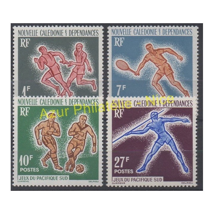 Timbres - Thème sports divers - Nouvelle-Calédonie - Poste - 1963 - No 308/311