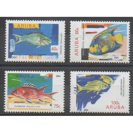 Aruba (Netherlands Antilles) - 2004 - Nb 327/330 - Sea animals