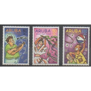 Timbres - Aruba - 1998 - No 226/228 - Enfance
