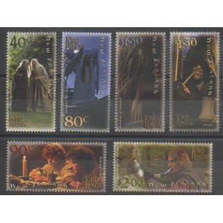 Stamps - New Zealand - 2001 - Nb 1883/1888 - Cinema
