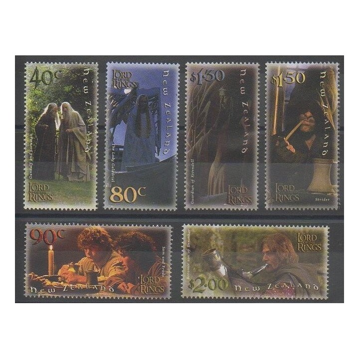 Stamps - New Zealand - 2001 - Nb 1883/1888 - Cinema