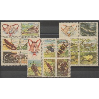 Stamps - Cub - 1962 - Nb 642/656 - Reptils - Insects - Mamals