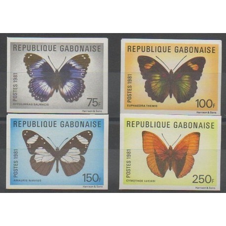 Gabon - 1981 - No 474/477ND - Insectes