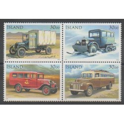 Iceland - 1992 - Nb 723/726 - Postal Service - Cars