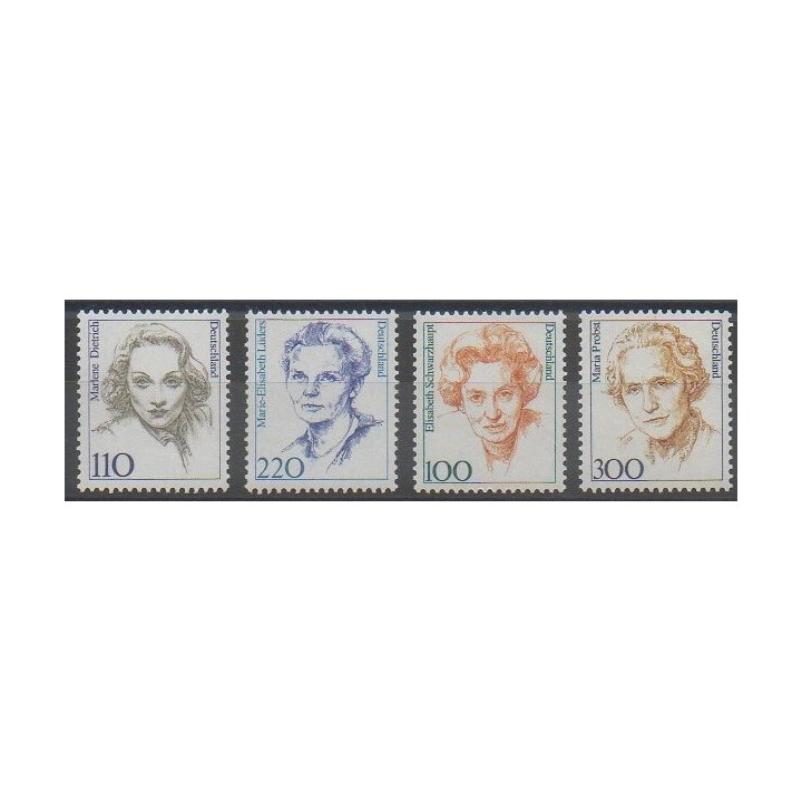 Stamps - Germany - 1997 - Nb 1769 - 1773 - 1787/1788 - Celebrities